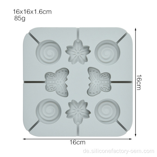 Silikonschokoladenform Lutscherform